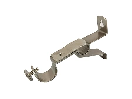 19mm 28mm Double Layering Metal Curtain Pole Wall Bracket Black