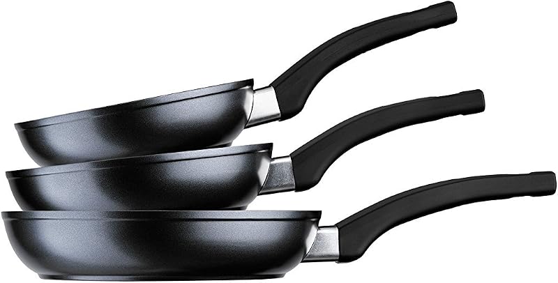 Design | Set mit 3 Bratpfannen 18-22-26 cm, Geschmiedetes Aluminium