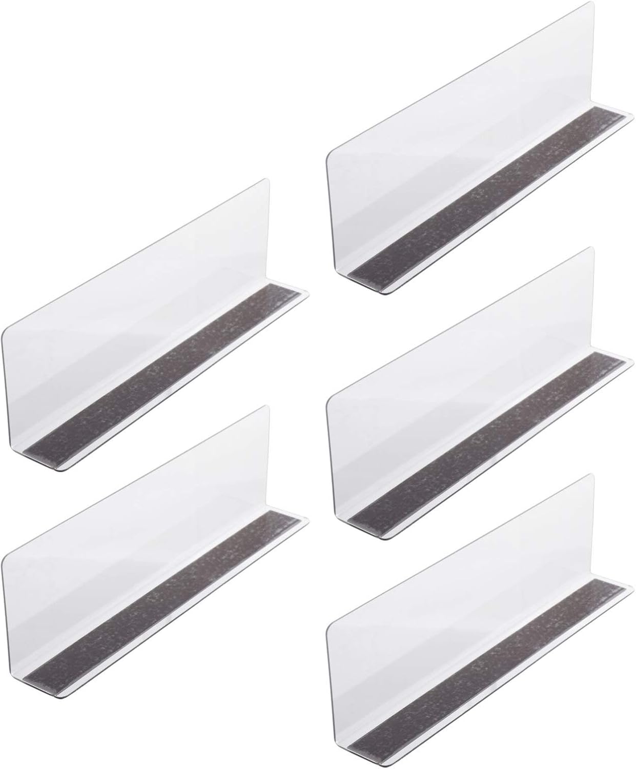 plastic clothing rack dividers on Storage Organization Baluue 5pcs Shelf Dividers Closet Shelf Dividers Plastic Clear Wood Closet Shelf Separator Organizer Clapboard For Kitchen Cabinet Bookcase Office Supermarket Home Kitchen