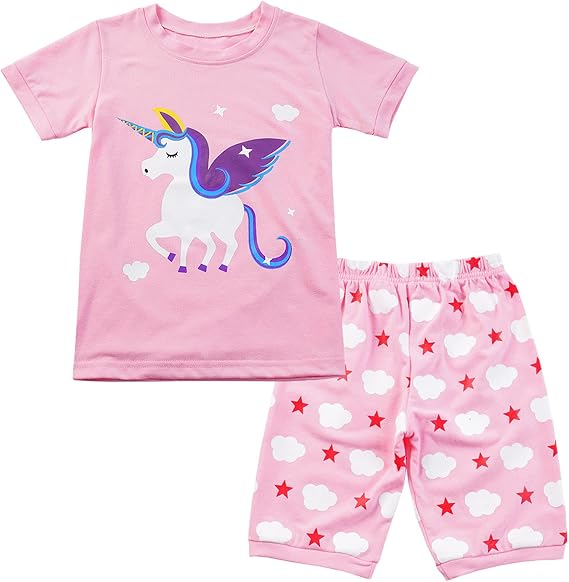 Sanetta Camicia Notte Bambina - Pigiama Morbido Uccellini Glitter