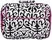World Traveler Damask Print 17-inch Laptop Bag, Black and White with Pink Trim