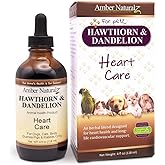 Amber NaturalZ Hawthorn &amp; Dandelion for Pets, Heart &amp; Circulation Care, 4oz | Maintains optimal cardiovascular wellness in pets. Supports normal heart function, healthy blood circulation &amp; fluid balance.