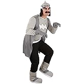 Adult Murky Costume | Rainbow Brite Villain Murkwell Dismal Men's Complete Grey Retro Cartoon Character Outfit