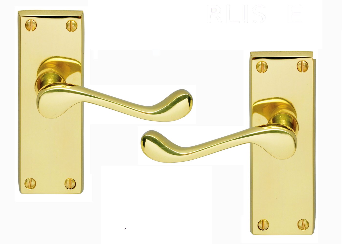 Victorian Scroll Brass Door Handles: 2 Pairs of Quality Lever Handles
