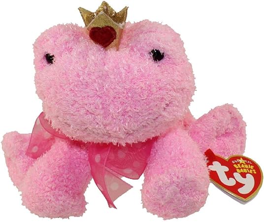 Amazon Ty Beanie Babies Kissable ピンクのカエルとクラウンビーニーベイビー ぬいぐるみ おもちゃ