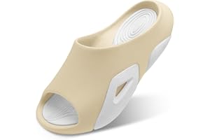 Besroad Womens Mens Cloud Slippers Recovery Sandals Arch Support Sport Slides Non-Slip Thick Cushion Reduces Stress on Feet Quick Drying Shower Slippers Bathroom Sandals Indoor Outdoor Post-Exercise