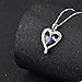 Mother's Birthday Gift I Love You Mom S925 Sterling Silver Heart Pendant Necklace
