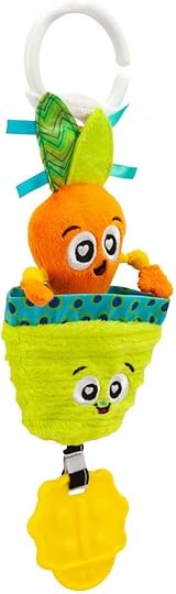 LAMAZE Candy The Carrot Clip On Pram Baby Toy Multicoloured Newborn Sensory view 3