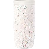 Simple Modern Travel Coffee Mug Tumbler with 360° Lid | Ceramic-Lined Insulated Stainless Steel Cold Brew Iced Coffee Cup | Gifts for Women Her Him | Voyager Signature | 16oz | Cream Terrazzo