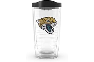 Tervis Made in USA Double Walled NFL Jacksonville Jaguars Insulated Tumbler Cup Keeps Drinks Cold & Hot, 16oz, Primary Logo