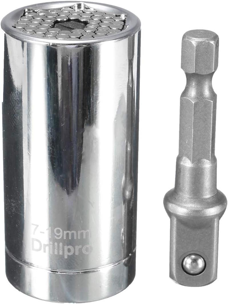New 2Pcs ETC-120A Universal 1/4"-3/8" (7mm-19mm) Gator Socket Adapter Grip with Power Drill Adapter Tool