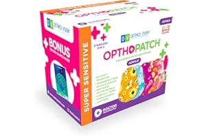Opthopatch Kids Eye Patches with Extra Hypoallergenic Acrylic Adhesive, 40 Breathable Patches for Amblyopia & Lazy Eye, Chic 