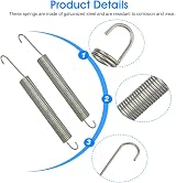 TANCUDER 2 Pcs Recliner Replacement Springs 175mm Dual Hook view 3