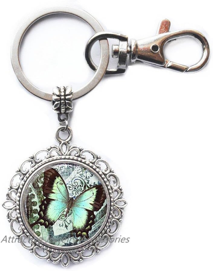 Butterfly Keychain, Butterfly Charm, Insect Keychain,Butterfly Gifts, Butterfly Jewelry, Gifts for Teenagers, Unique Gift,QK051 (Q1)