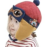 Crochet Earflap Pilot Hats Rabbit Ears Beanie Cap Winter Warm Knit Caps for Toddlers Baby Girls and Boys