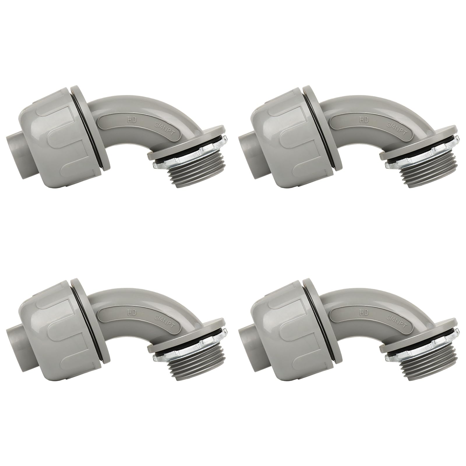 HDHAODA Conduit Connectors, 3/4 Inch Liquid Tight