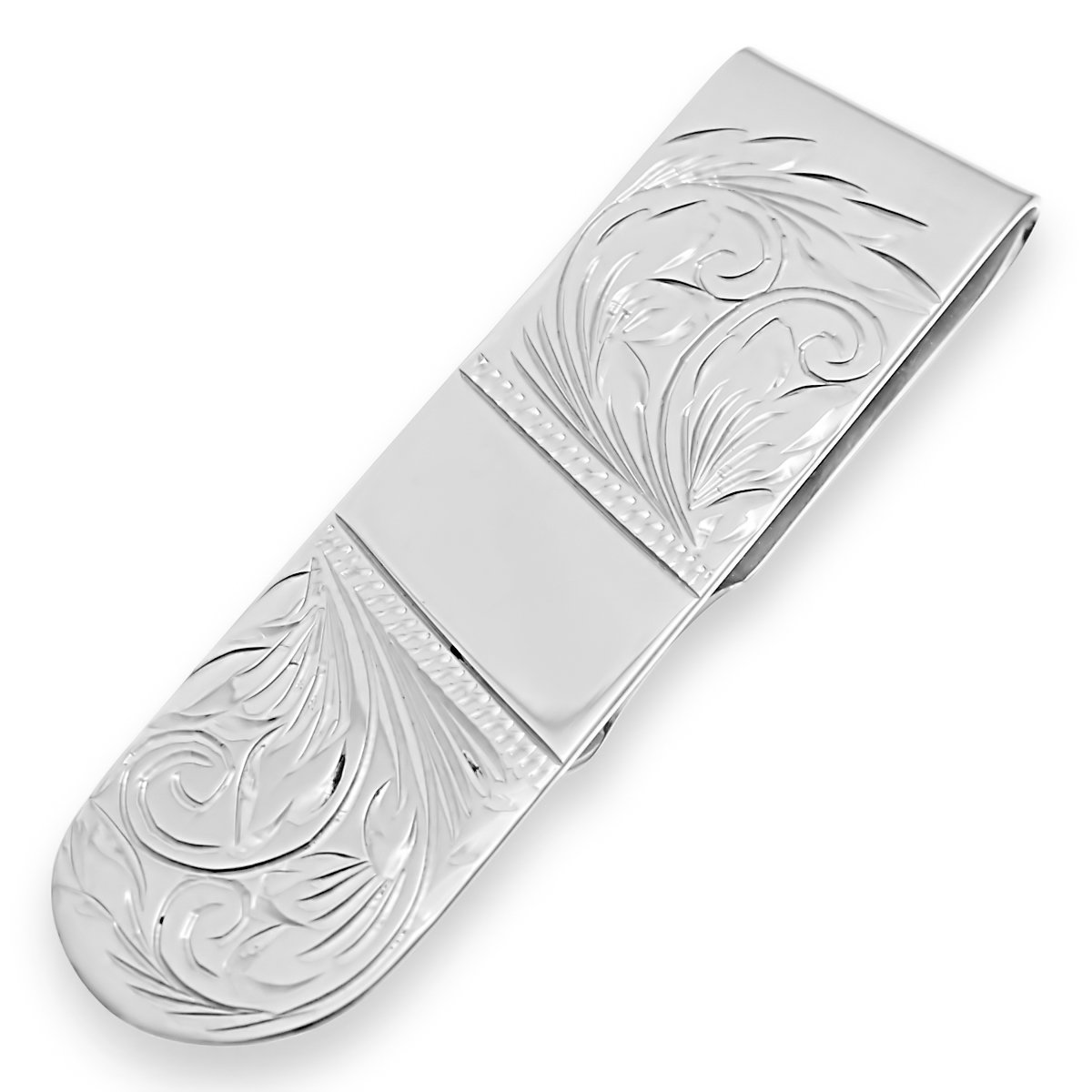 Alexander Castle Engraved Solid 925 Sterling Silver Money Clip for Men with Jewellery Gift Box - Men's Gifts