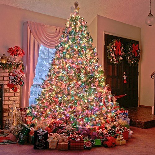 Holiday Essence 100 Multi-Color Christmas Lights with White Wire - Professional Grade for Indoor/Outdoor Use - Static + Flashing, UL Certified. - Thumbnail 2