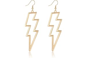 YAHPERN Lightning Bolt Drop Dangle Earrings For Woman Statement Flash Thunder Hook Earrings Punk Fashion Jewelry