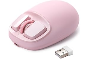 YUNZll C1 Silicone Wireless Mouse, Tri-Mode 2.4G/USB-C/Bluetooth Mouse, 4800 DPI Optical Tracking, 6 Adjustment Levels,Custom