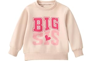 Sanqidu Toddler Girls Big Sister Sweatshirt Little Sis Outfit Baby Boy Brother Long Sleeve T Shirt Tops Lil BRO Tees