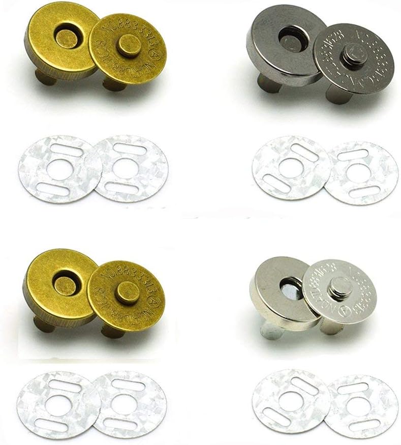 Rich Boxer 20 Sets Magnetic Button Clasp Snaps Magnetic Wallet Clasps Purse Snap Mixed in Two Colors