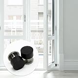 SZXMDKH 2pcs Black Stainless Steel Door Stops with Adhesive Stickers view 6