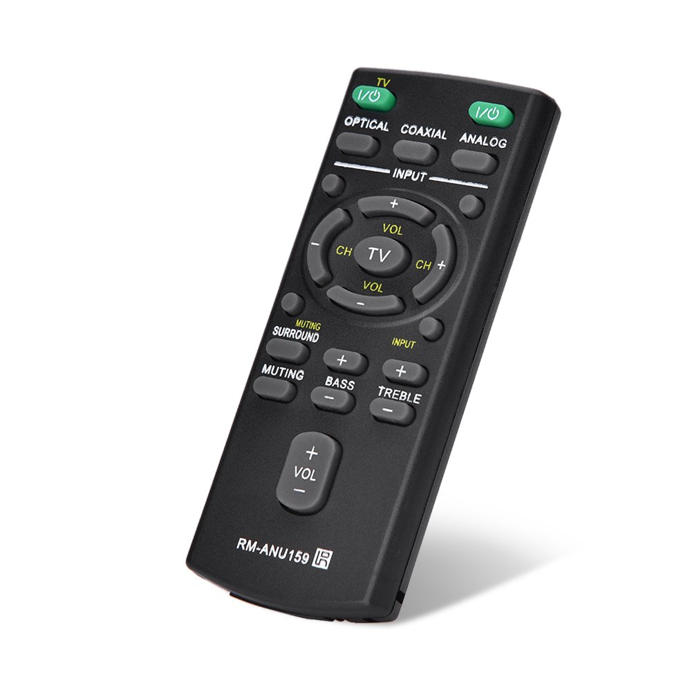 Tosuny Universal Remote Control Replacement RM-ANU159 For Sound Bar, Innovative Keyboard Remote Controller Fit for Audio Systems - Black