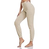 Famulily Womens Cozy Soft Fuzzy Pants Warm Winter Loungewear Causal High Waisted Pjs Pants with Cuff