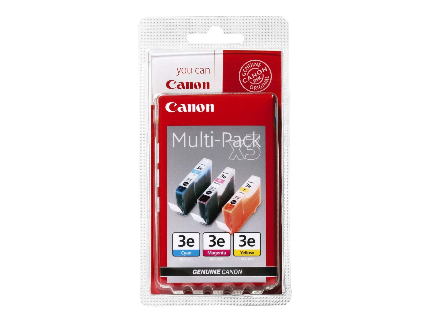 Canon Original BCI-3e C/M/Y Bubblejet Cartridge Multipack
