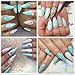 ECBASKET 500 PCS Long Stiletto False Nails Acrylic Nail Tips 10 Sizes Full Cover Fake Nails For DIY Nail Art (Natural)