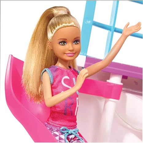 barbie cruise ship playset with 3 dolls and 28 accessories