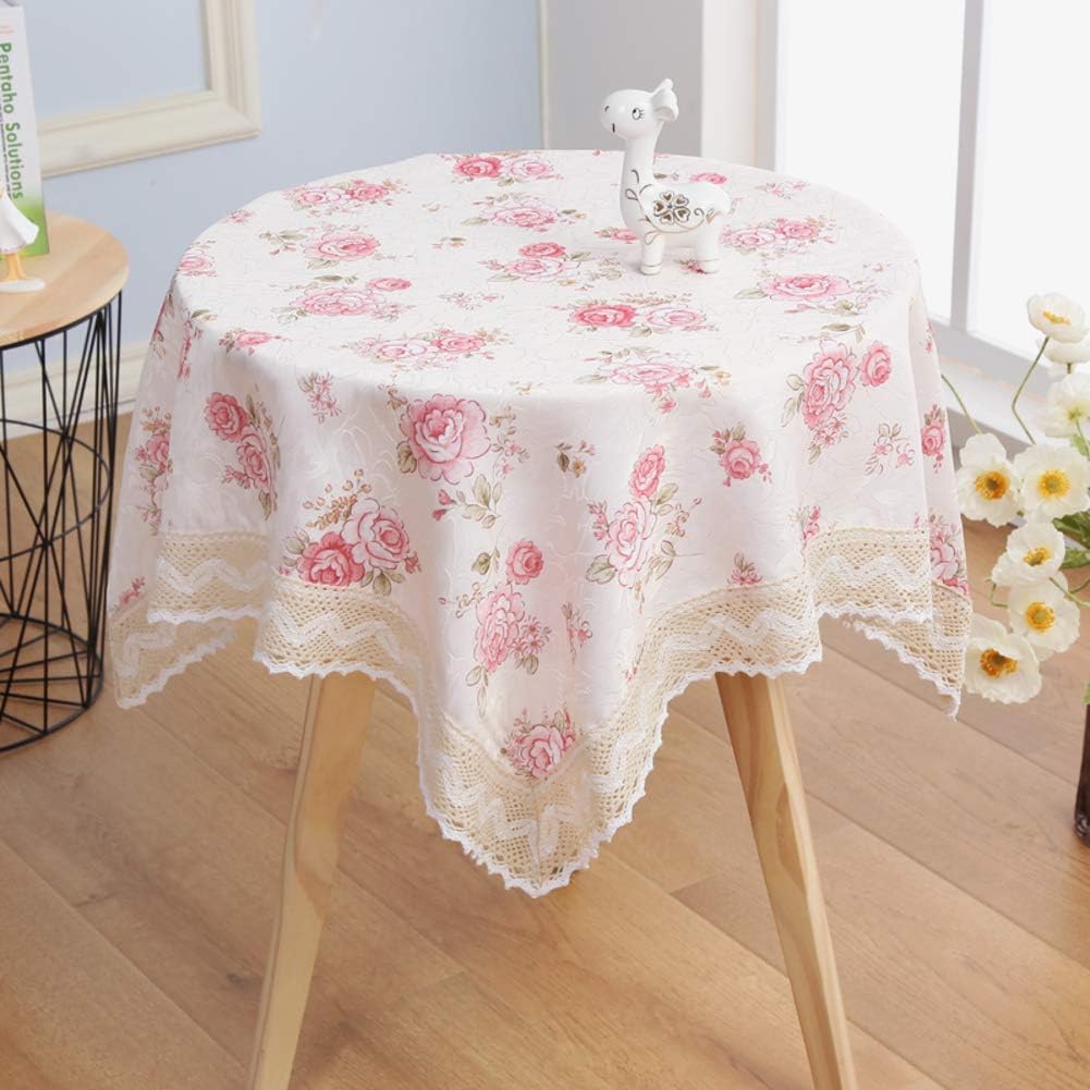 Amazon Com Godxmdd Crochet Lace Tablecloth Coffee Table Cover Embroidered Tablecloth Indoor Parties Square Floral Print Vanity Table Tablecloth J 120x120cm 47x47inch Home Kitchen