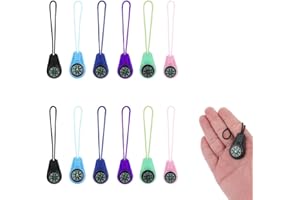12 Pack Mini Survival Compass Set - Multi-Color Liquid-Filled Pocket Compass for Outdoor Use, Ideal for Camping, Hiking, Emer
