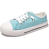 Colgo Boys Girls Sneakers Canvas Lace up Walking Shoes for Little Big Kids Size 11-6