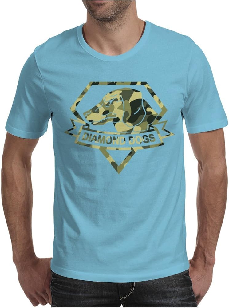 Diamond Dogs camouflage Mens TShirt Sky Blue / Medium