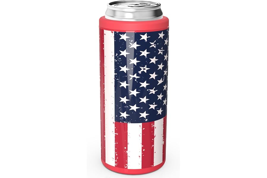 TILUCK Skinny Can Cooler for Slim Beer & Hard Seltzer, Stainless Steel, Doucle-Walled Stainless Steel Insulated Slim Cans, St Book