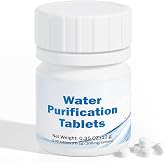 Water Purification Tablets - Emergency Water Filtration Survival | for Camping, Hiking, Backpacking, Boating &amp; Travel - Iodine-Free NaDCC Formula, No Chemical Odorless (100 Count)