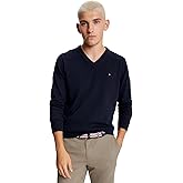 TOMMY HILFIGER Men's Iconic Cotton V-Neck Pullover Sweater 2025 Collection