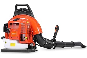 Relxxon 63 CC Gas Backpack Leaf Blower, 2-Stroke, 665 CFM & 205 MPH, Ergonomic & Fuel-Efficient, Low-Noise, Cruise Control – Commercial-Grade Yard Cleanup for Leaves, Debris & Light Snow (RC656 Pro)