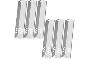 BBQ Heat Shields Grill Heat Plates Heat Tents Barbecue Burners Grill Burner Cover for Dynaglo DGF510SBP, DGF510SSP,Backyard GBC1460W GBC1461W,Phoenix, Montana,Uniflame Grill,Stainless Steel 6 Pack