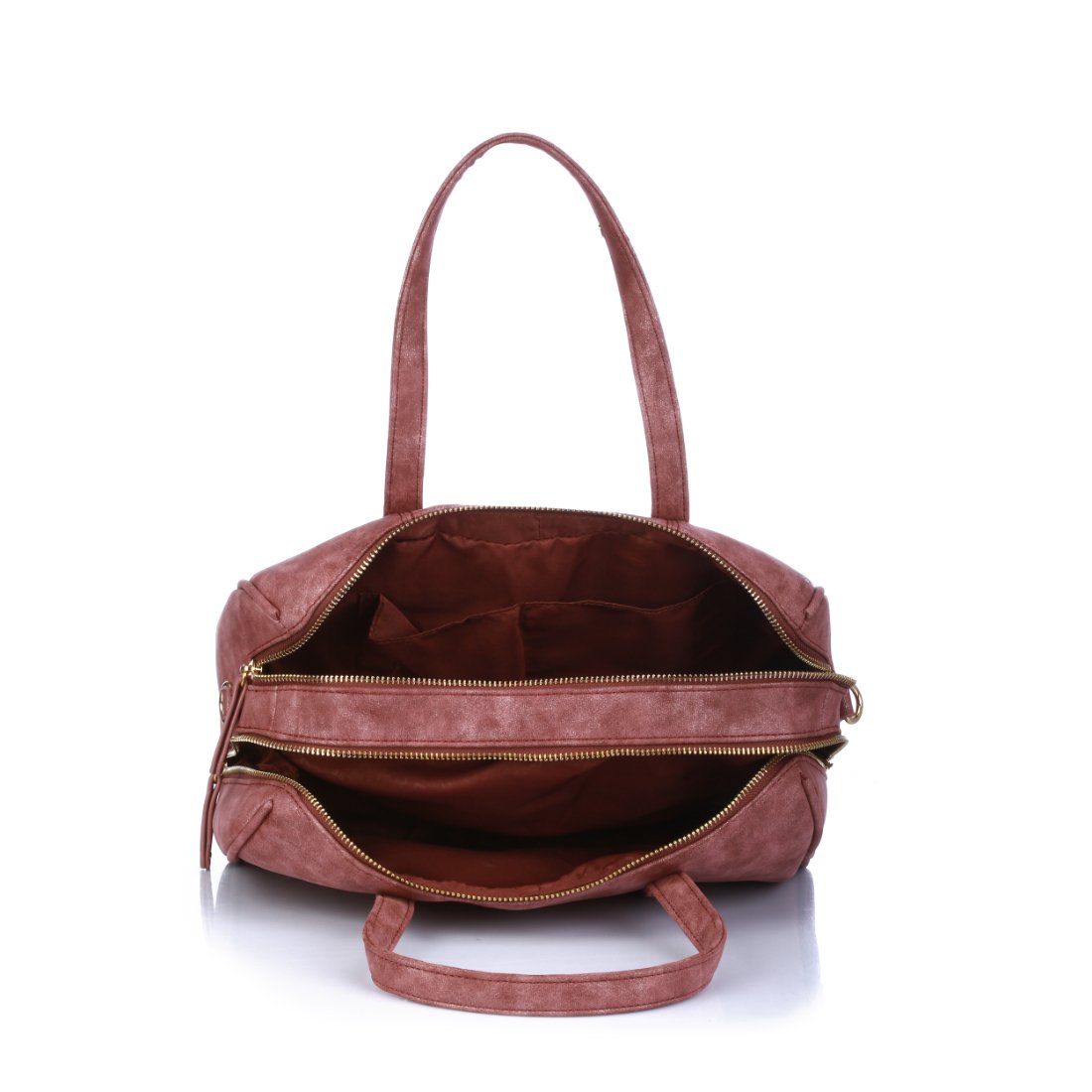 caprese brownie women's satchel (metallic maroon) ()