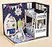 Cuteroom Wood Dollhouse Miniature Kit DIY Doll House Room With Furniture Cover Toy Artwork Gift