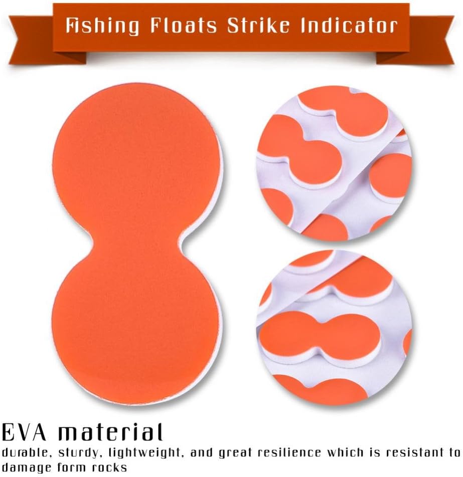 Amazon 24個のevaフライフィッシングフロートストライクインジケータタックルアクセサリー オレンジ Tbest マーカー インジケーター