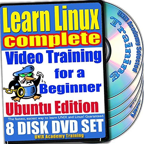 Learn Linux Complete for a Beginner Video Training and Four Certification Exams Bundle, Newest Linux Ubuntu Edition. 8-disc DVD Set