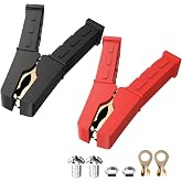 Goupchn Heavy Duty Crocodile Clamps 500A 2PCS Car Battery Charger Clips | Pure Copper, Power Replacement Battery Alligator Clips, Jumper Cable Clamps Welder Clips for Car Automotive Vehicle Boat