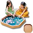 Learning Through PLAYtrays TUFF Tray Small Brown 27.5"x27.5", Premium Quality Sensory Play Tray, Montessori Toys, Sand and Water Play, Toddler Sensory Bin, Extra TUFF LTP