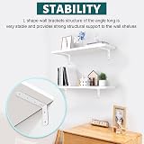 Yeepeo 20x20mm White Carbon Steel L Bracket 90 Degree Corner Brace 20pcs + view 4