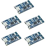 McIgIcM 5pcs Micro USB 5V 1A 18650 TP4056 Lithium Battery Charger Module Charging Board with Protection Dual Functions 1A Li-