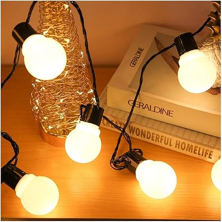 Al aire libre luces de cadena 5M 20Leds Globe Patio de luces con 20